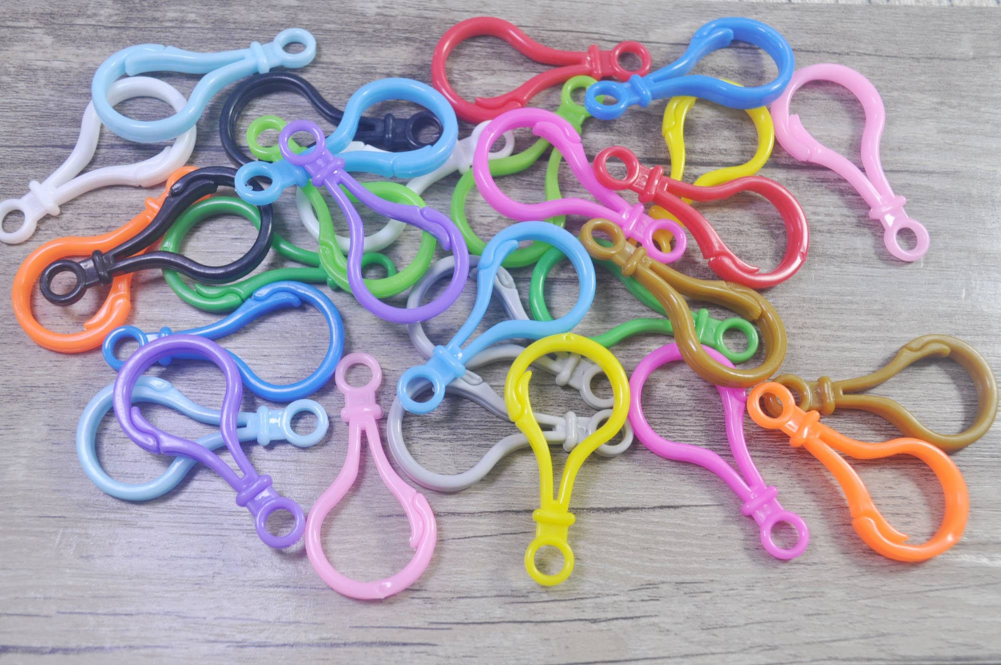 10pcs /40pcs Colorful Plastic Key Chain Holders Clasps,plastic