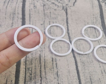 20pcs Wholesale Key Ring Findings,White Plated Blank Split Rings,Key Chain Supply,Circle Round Keychain,Split Rings,30mm