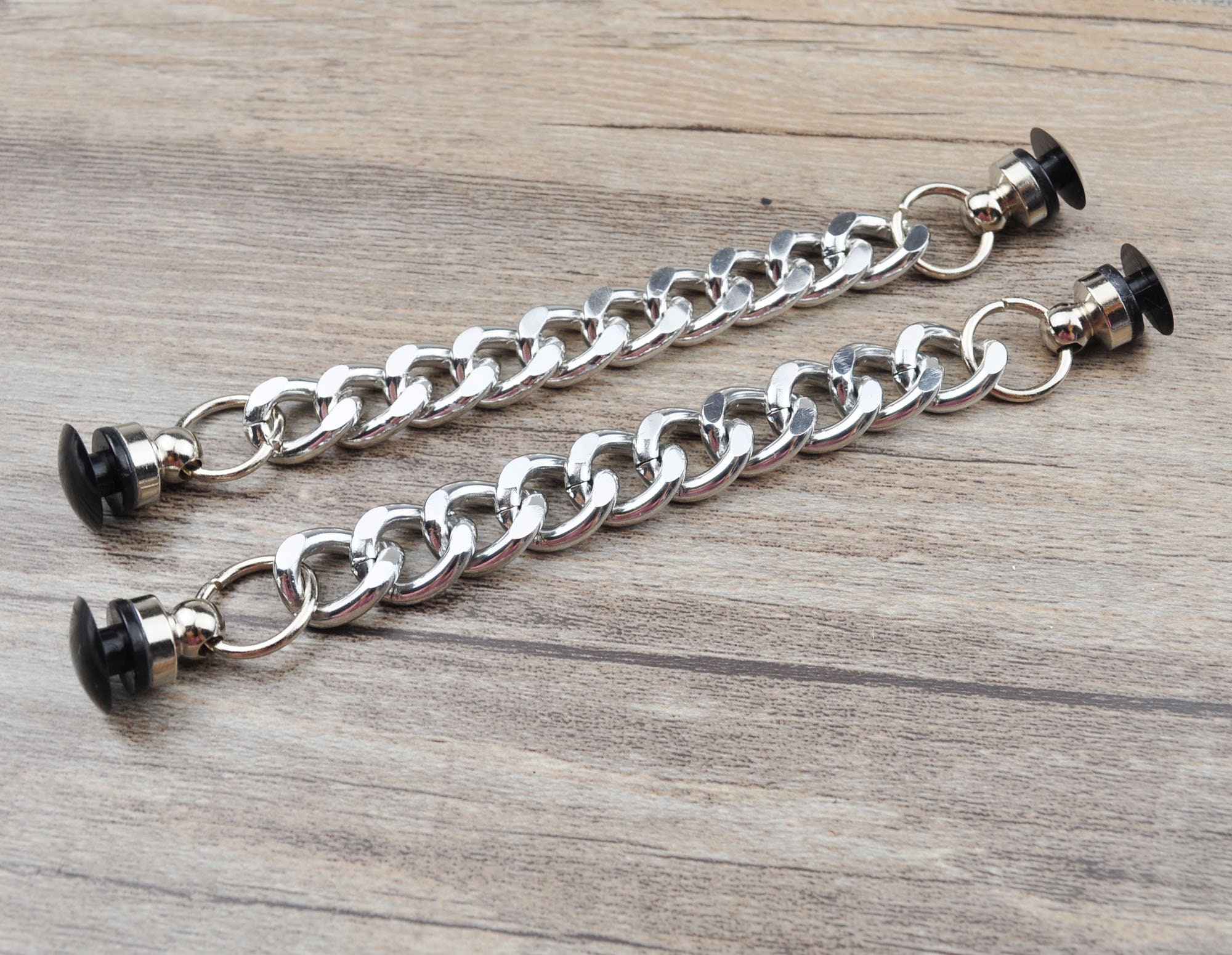 1 strip/2 strips Silver Shoe charm,Aluminum chain Shoe charms,Shoe Decoration,Shoe Accessories，Length 12cm