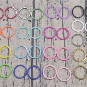 10,30,50pcs hallazgos de llaveros al por mayor, coloridos anillos divididos en blanco, suministro de cadena de claves, llavero redondo de círculo, anillos divididos, 30 mm imagen 2