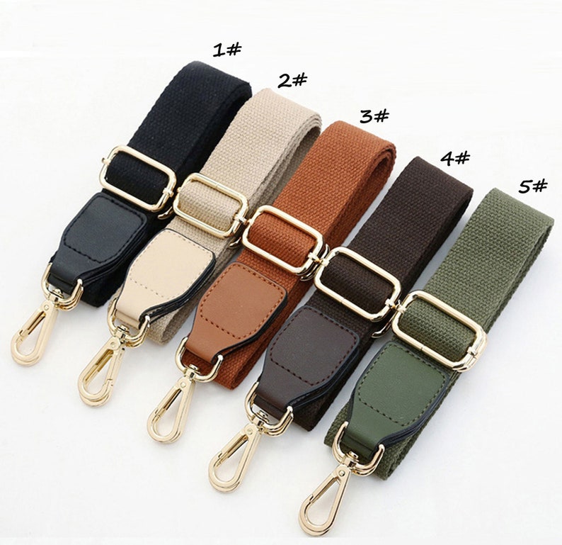 55 Adjustable Solid Color Bag Strap,3.8cm Width Crossbody Strap, PU Leather Purse Handle Chain, Shoulder Handbag Strap,Replacement Strap image 2