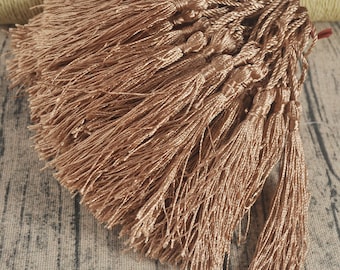 20Pcs/50Pcs/100Pcs Khaki Bookmark Tassels， Silk Tassels，Tassel Pendant,DIY Craft Tassels,Bookmark Making Supplies,5" Long