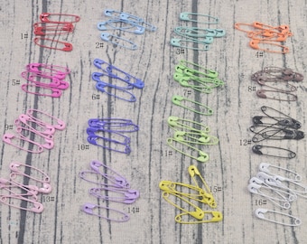 50Pcs Mixed Color Safety Pins,Metal Safety Pin,Brooch Safety Pins,Safety Pins,Garment Pins,Hang Tags Safety Pins,Sewing Safety Pins Supply