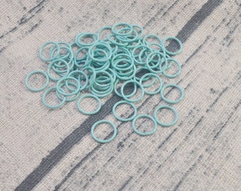 Jump Rings,100Pcs Aqua Open jumprings,10x1mm Metal Jump Rings,Link ,Connector Jump Rings, Earrings Jewellery Findings