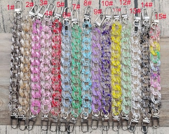 Shoe Chains,Shoe Clips,15 Colors Shoes Charms,Colored Chain for Shoes,Acrylic link chain,Shoe Decoration,Chain shoe charms,Shoe Charm Gift