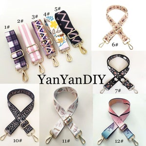 12 Colors,51" Adjustable Bag Strap,1.5" Width Crossbody Strap, Shoulder Handbag Strap,Gold/Silver/Gunmetal Swivel Clasp Colorful Bag Strap