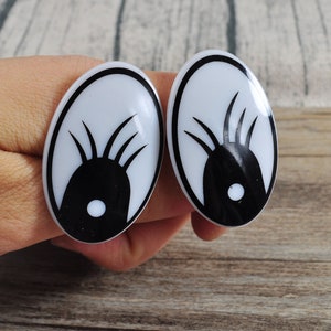 20Pcs(10 Pairs) Cartoon Safety Eyes，Large Plastic Comic Eyes，Safety Eyes，Printed Eyes， Comic Eyes，47x30mm