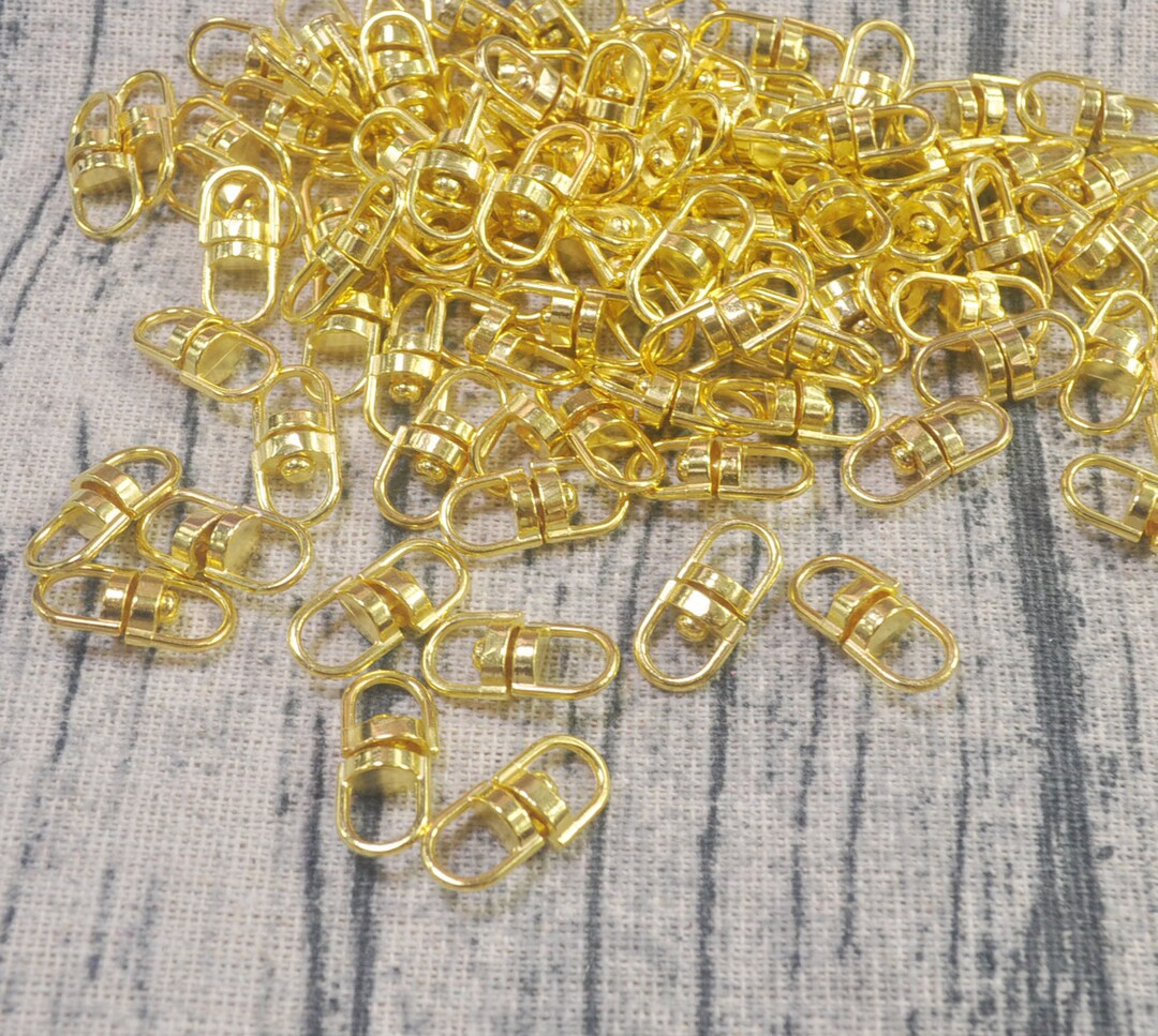 30pcs Swivel Ring Gold Plated Connectors, Swivel Connectors Clasps for