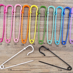 10pcs 75mm Colorful Metal Safety Pins Brooch Blank Base Brooch Pins For DIY Jewelry Making Accessories Supplies