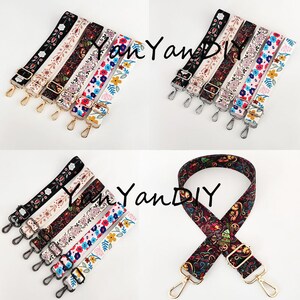 6 Colors,51" Adjustable Bag Strap,1.5" Width Crossbody Strap, Shoulder Handbag Strap,Gold/Silver/Gunmetal Swivel Clasp Colorful Bag Strap