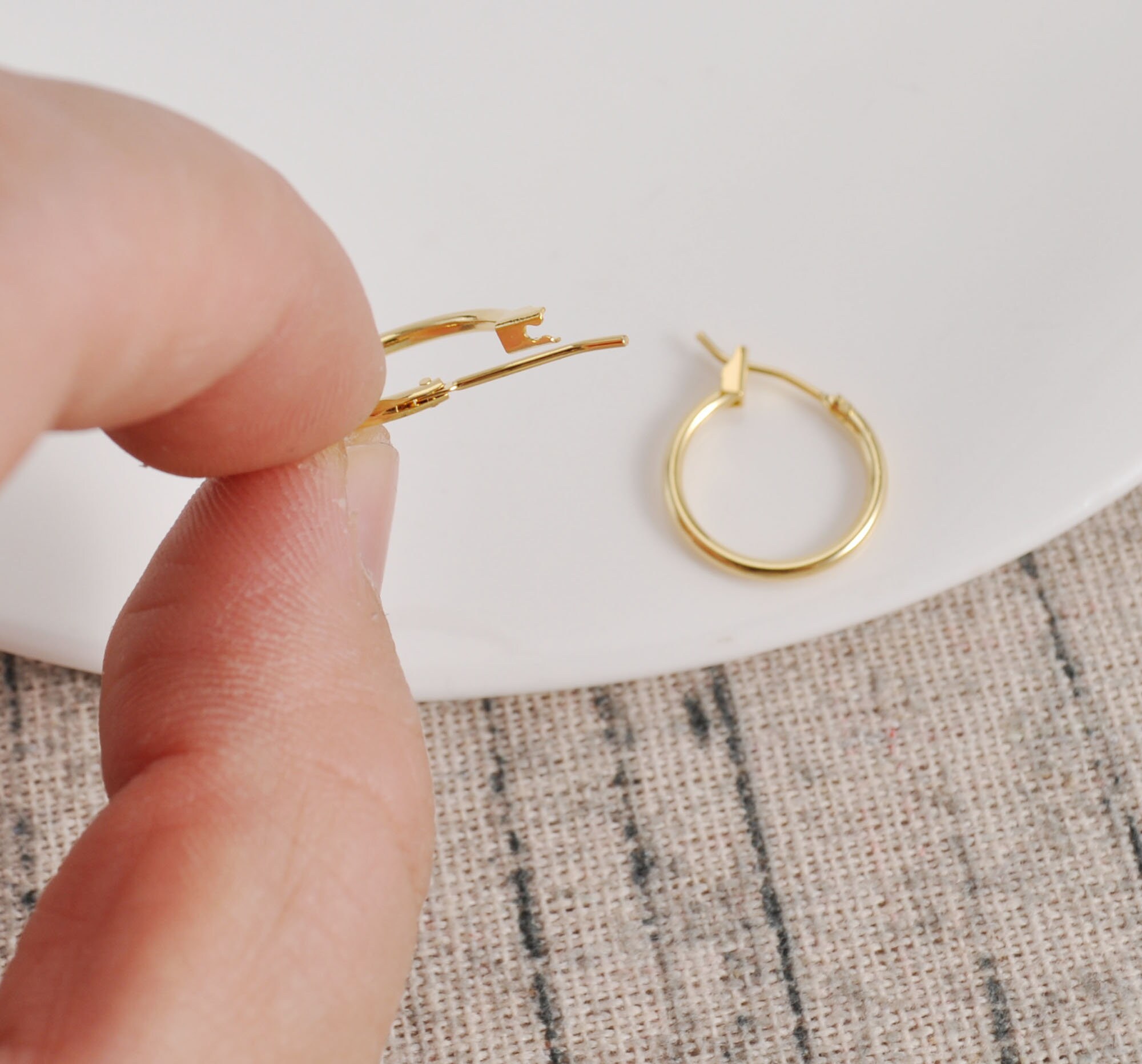 High Quality，round Hoop Earring 18K Gold Plated,2pcs/10pcs