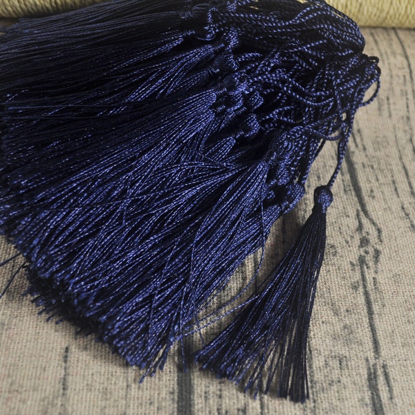 Navy Blue Tassels Etsy
