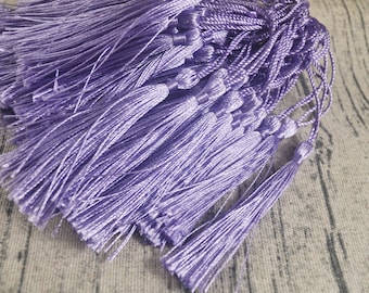 20Pcs / 50Pcs / 100Pcs Light Purple Bookmark Tassels, Silk Tassels, Tassel Pendentif, Bricolage Craft Tassels, Bookmark Making Supplies, 5 « Long