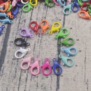 10-100Pcs lobster claw clasp，Mixed Color,DIY Jewelry Making Findings -- 16x7mm