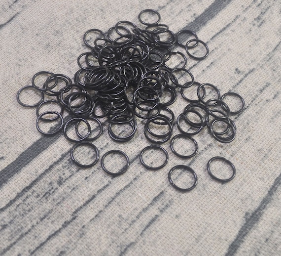 Jump Rings,100Pcs Black Open jumprings,10x1mm Metal Jump Rings,Link  ,Connector Jump Rings, Earrings Jewellery Findings