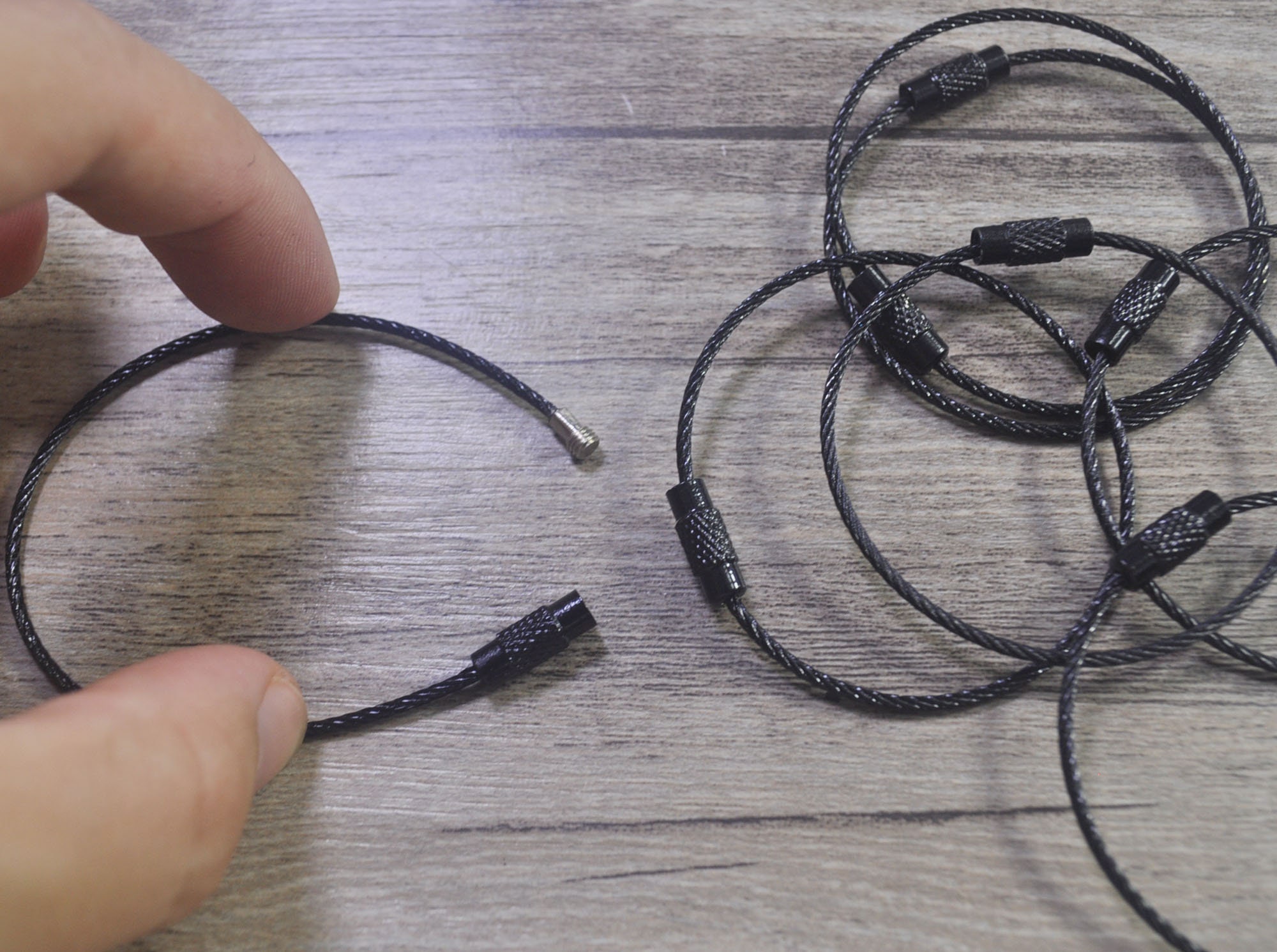 15pcs Black Coated Stainless Steel Rope Wire Holder Wire - Etsy
