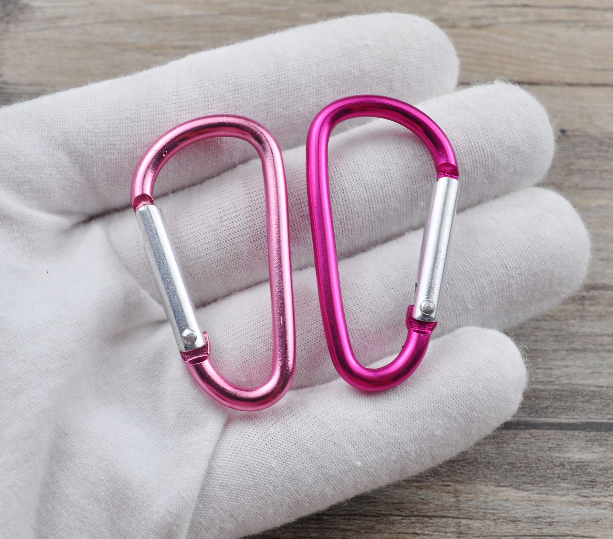 5/10/20/30/50/100pcs 11 Colors Carabiner Clips Clasp，d Shape Key