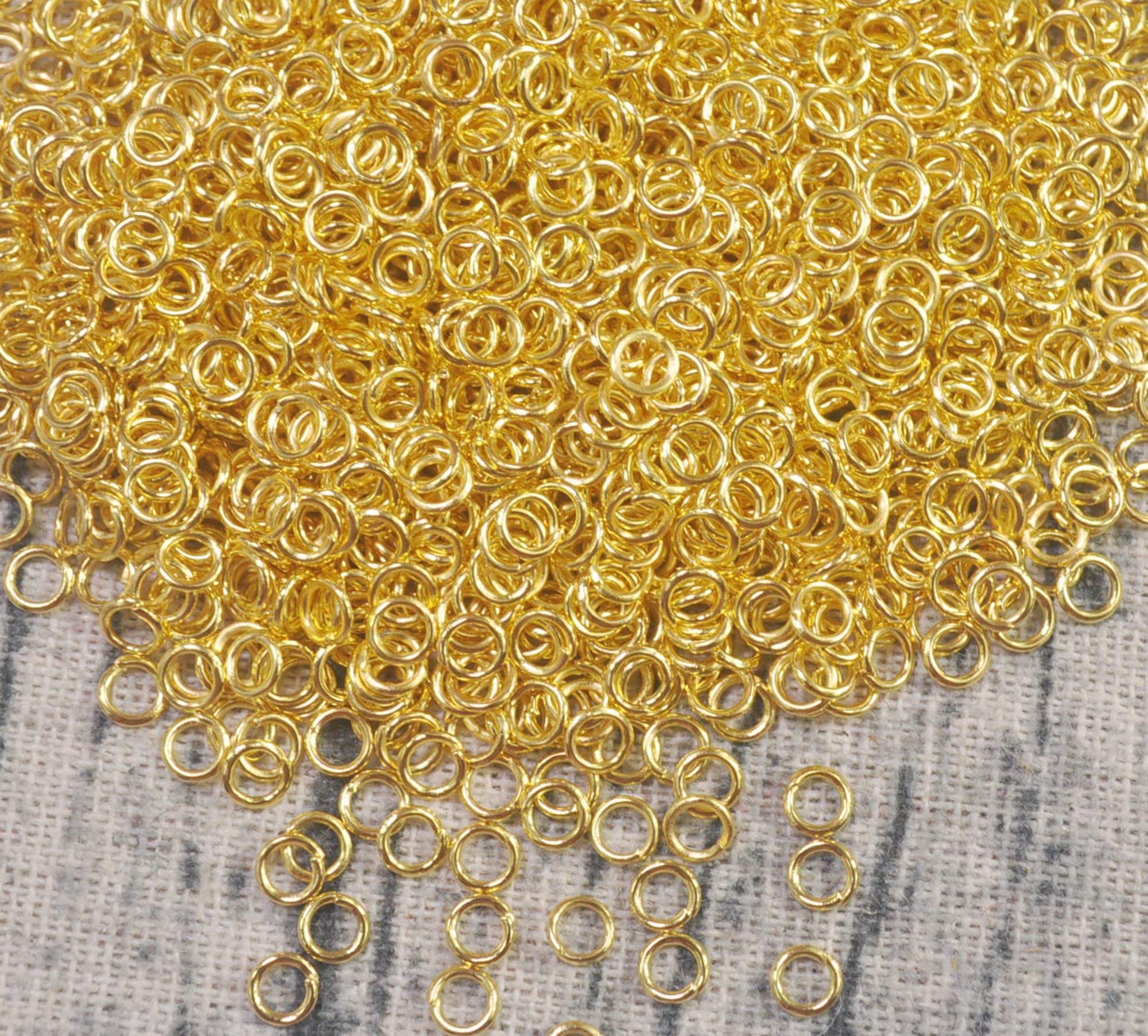 Jumpring 500pcs / lot 4mm Jump Rings Gold Plad Split Rings Etsy France