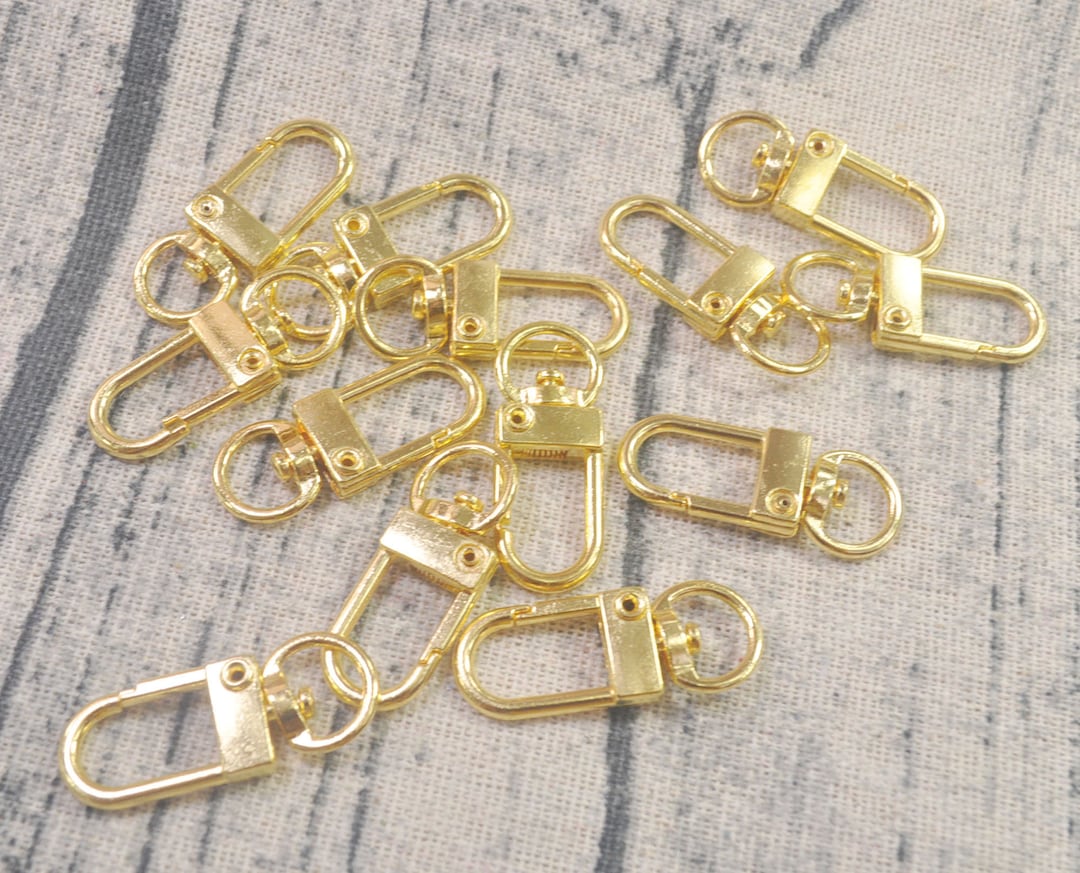 5-100pcs Gold Lobster Swivel Clasps Key Ring,lobster Swivel Clasps ...