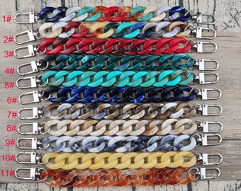 11 Colors,Shoe Chains,Shoe Clip,Shoes Charms,Marble Color Chain for Shoes,Acrylic link chain,Shoe Decoration,Shoe Charm Gift