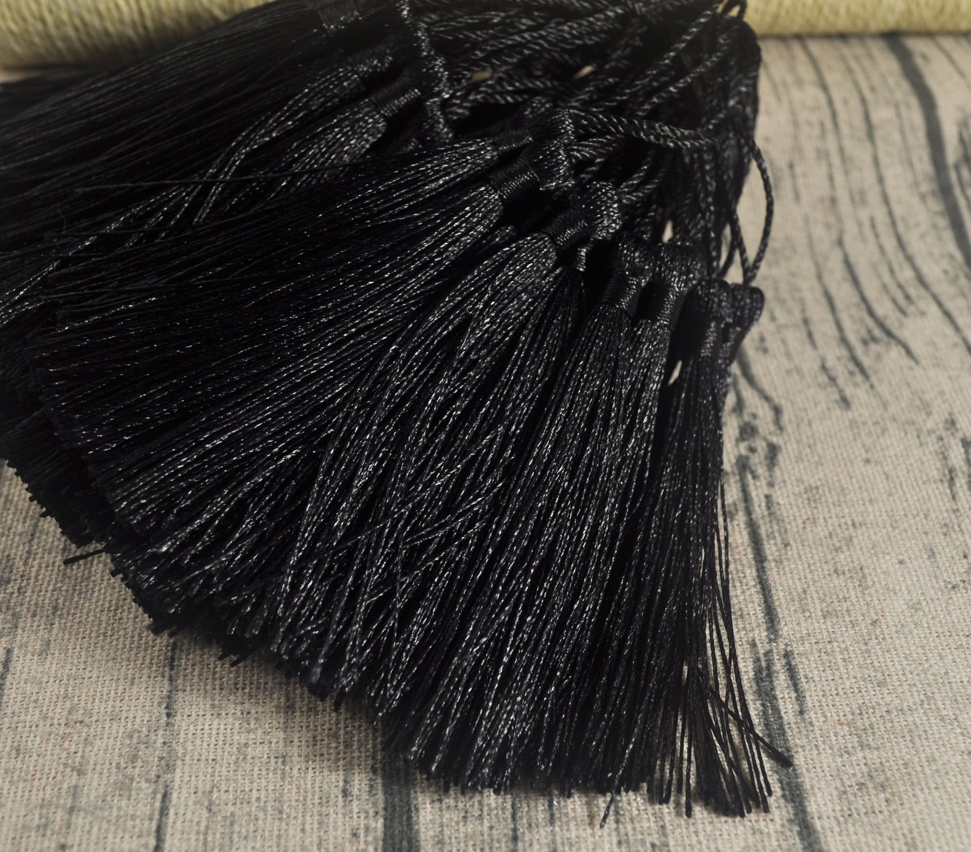 10pcs Black Hanging Rope Silk Tassels DIY Tassels For Crafts For
