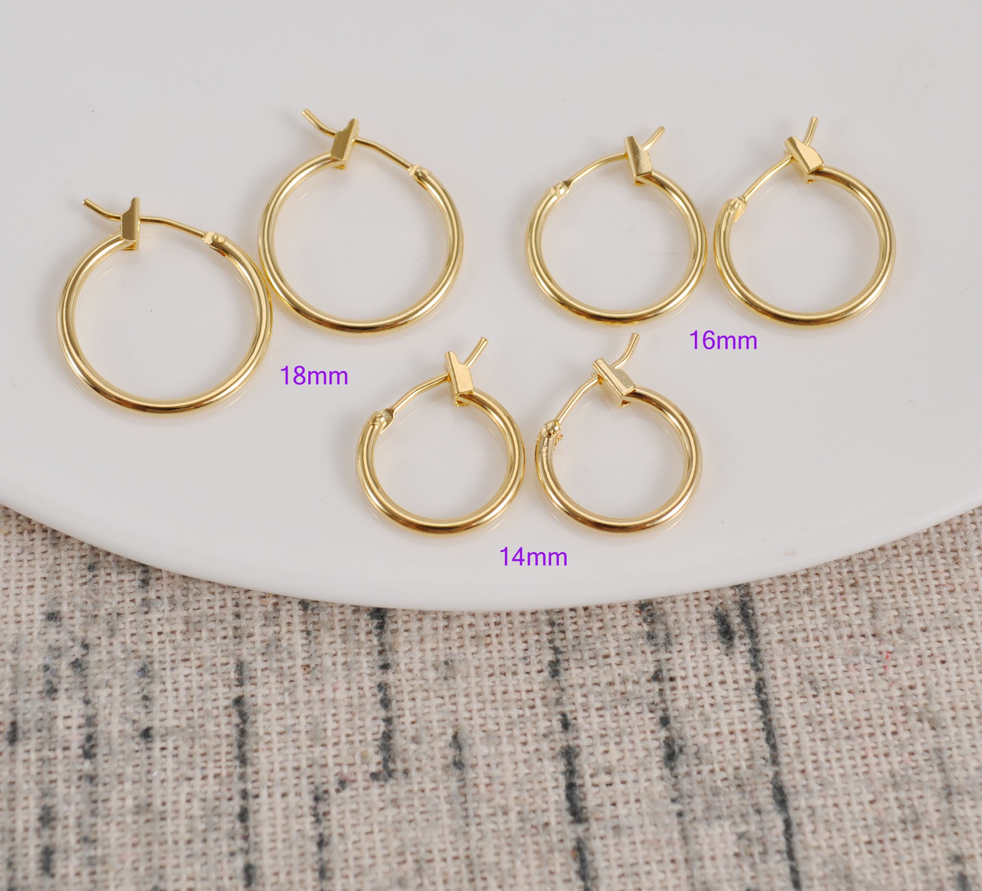 14mm Extra Large Gold Jump Rings, Thick Textured Antiqued Gold
