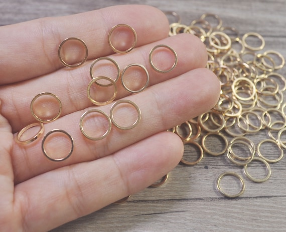 50pcs Brass Hollow Circle Bezel Rings - 38mm Jewelry Making Connectors