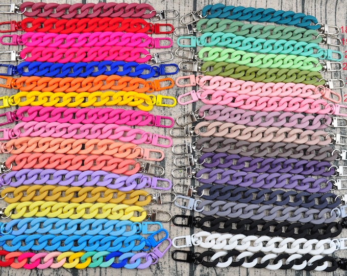 Shoe Chains,Shoe Clips,34 Colors Shoes Charms,Matt Chain for Shoes,Acrylic link chain,Shoe Decoration,Chain shoe charms,Shoe Charm Gift