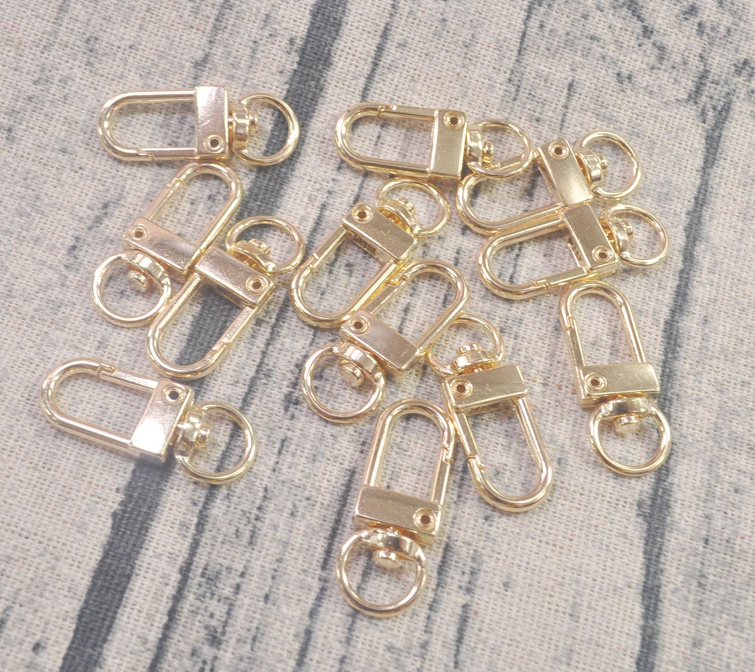 PandaHall 100pcs Gold Swivel Clasps - 32.5x11mm Lobster Claw Clasps For Jewelry & Keychains