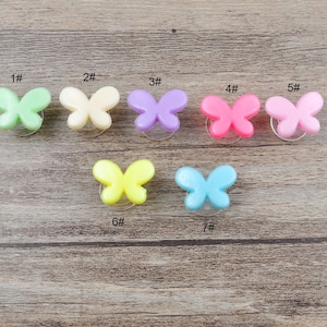 5/10Pcs Acrylic Butterfly Shoe charm,Plastic Colorful butterfly Shoe charms,butterfly Shoe Clips,DIY Shoe Decoration,Shoe Accessories