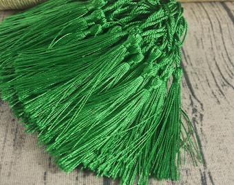 20Pcs/50Pcs/100Pcs Green Bookmark Tassels， Silk Tassels，Tassel Pendant,DIY Craft Tassels,Bookmark Making Supplies,5" Long
