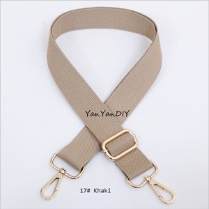 1Pcs Pure Color Cotton Canvas Crossbody Handle Shoulder Unisex Strap Laptop Belt, Réglable 55 Inches Long,1.5 Width, Multicolor Metal image 7