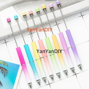 39 Colors Beadable Pens,1-10Pcs DIY Beadable Pens,Beadable pens and refills,Metal Pens,Pen Blank,DIY Bead Pens,Black Ink,Gifts