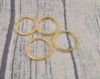 40pcs al por mayor Key Ring Hallazgos,Oro chapado en blanco split rings,Key Chain Supply,Circle Round Keychain,Split Rings,30mm