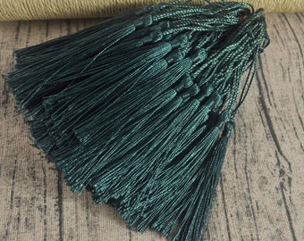 20Pcs/50Pcs/100Pcs blackish green Bookmark Tassels， Silk Tassels，Tassel Pendant,DIY Craft Tassels,Bookmark Making Supplies,5" Long