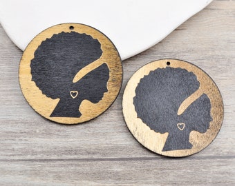 Wholesale,10Pcs Headwrap Afro Wooden Earrings,Wooden engraved Earrings,African Queen Wood earrings,60mm Round Earrings,African Jewelry，YY#94