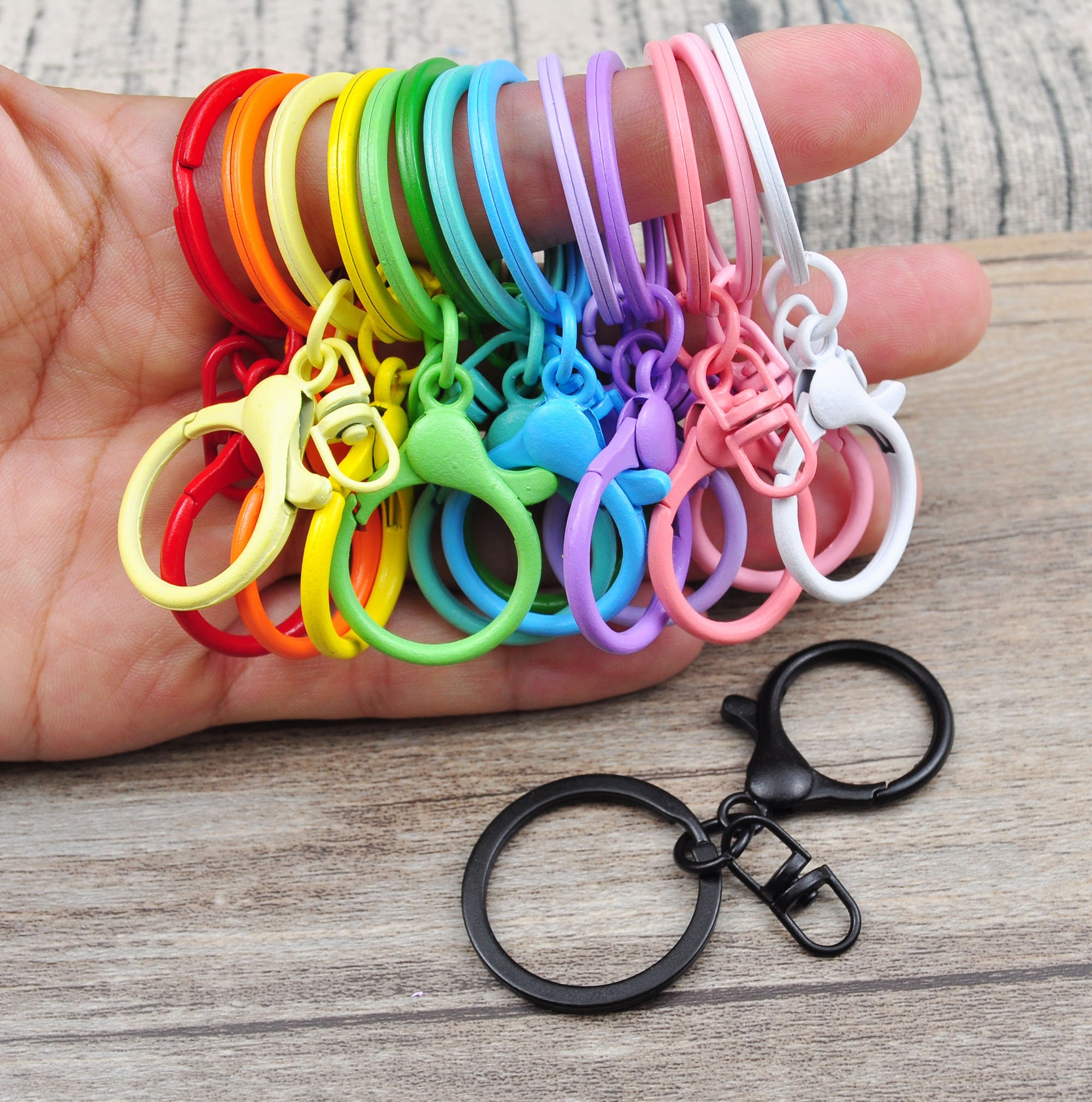203jewelry　キーリング YHYZ Key Rings Assortment(30pcs), Silver Flat Round Split