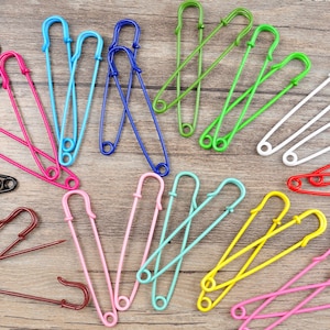 10pcs 60mm Colorful Metal Safety Pins Brooch Blank Base Brooch Pins For DIY Jewelry Making Accessories Supplies