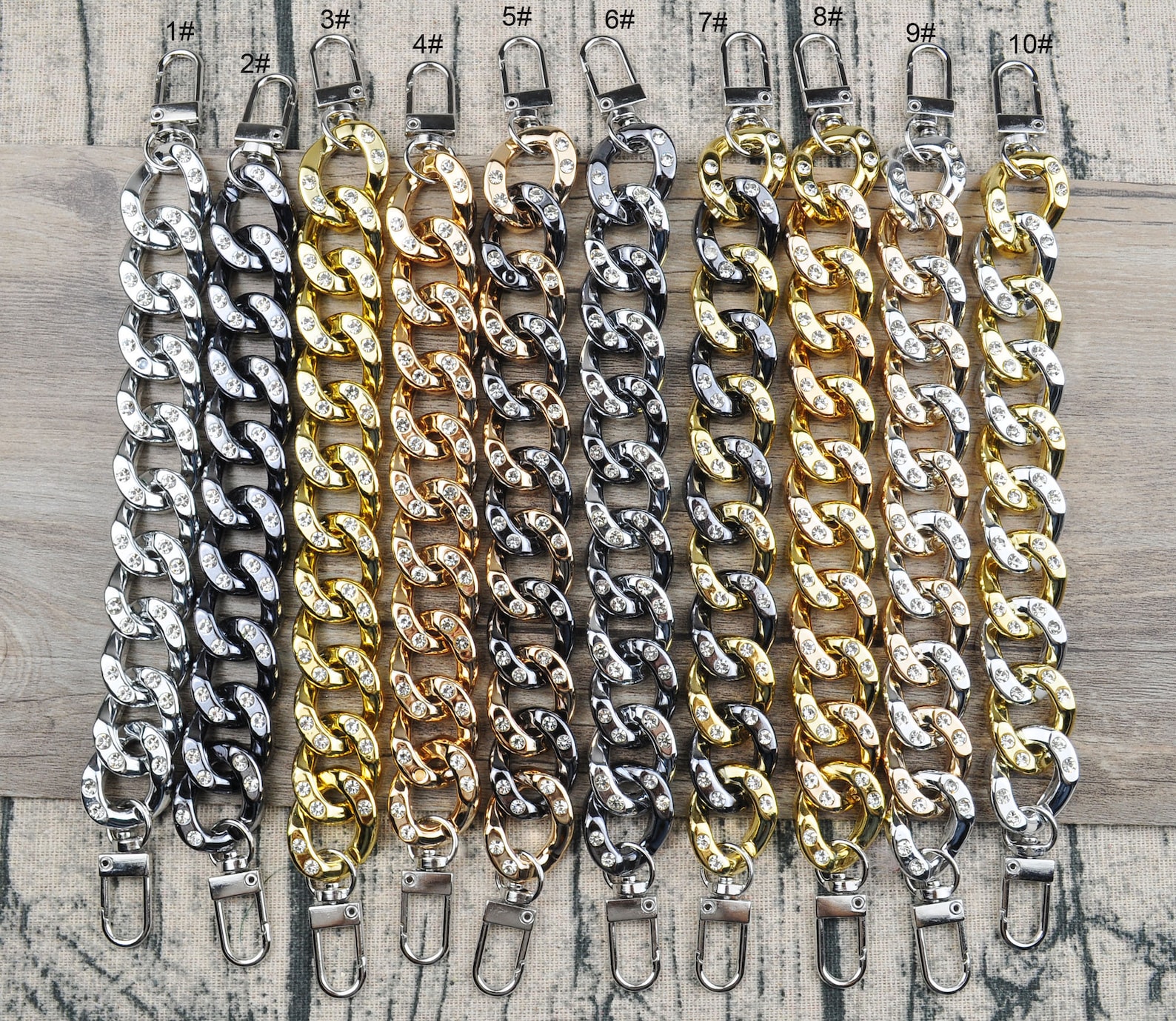 Shoe String Chain 10 Colors,shoe Chains,shoe Clip,shoes Charms, UV Chain With Rhinestone ...