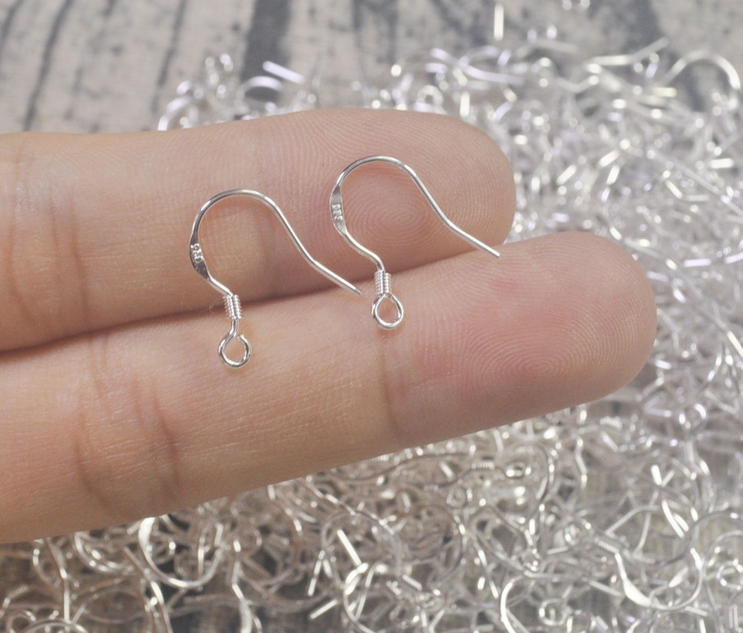 100 Sterling Silver Fish Hook Earring Wires FindingKing 100 Sterling Silver Fish Hook Earring Wires FindingKing