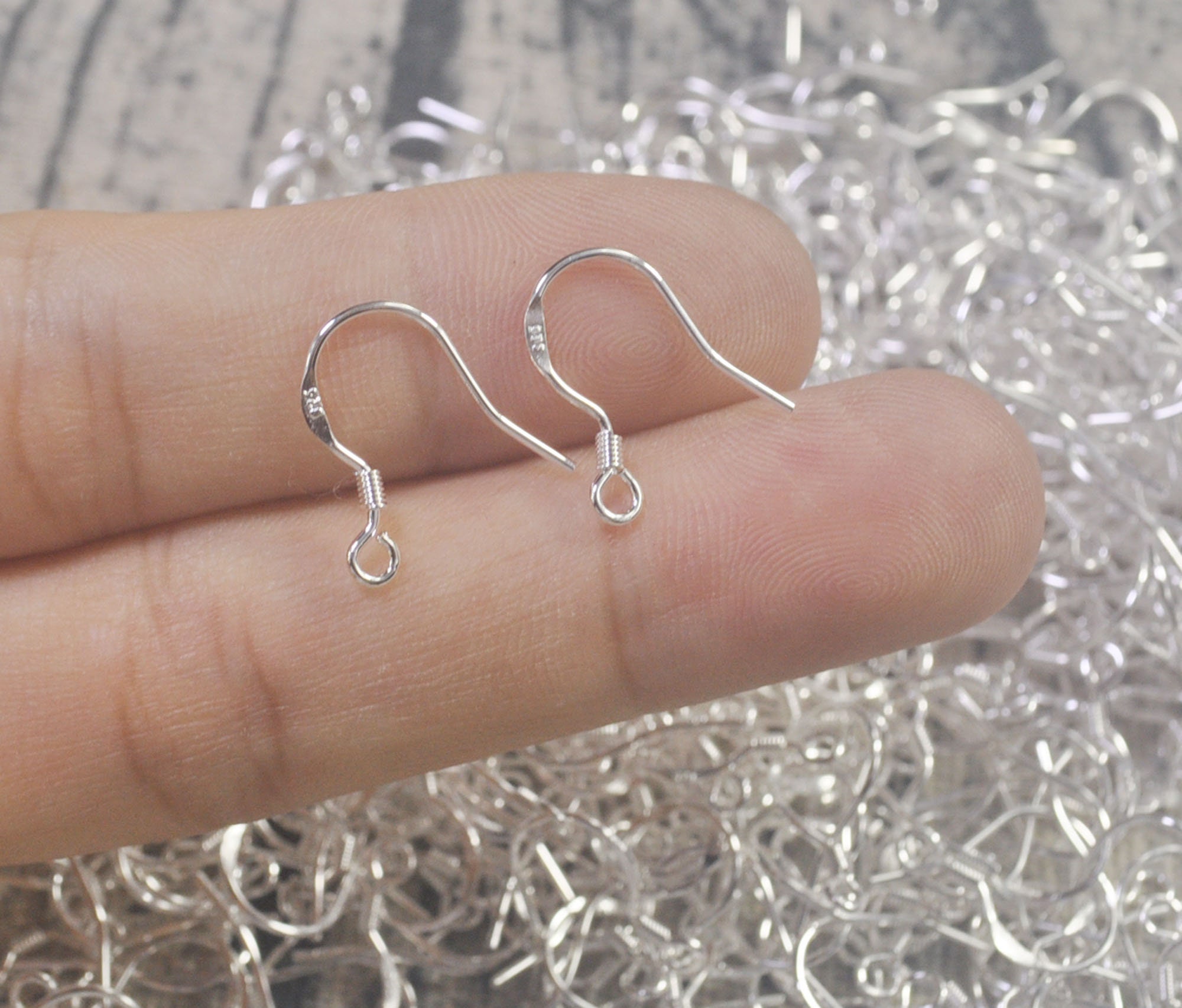 QZKJQDD 10 Stück Ohrringhaken Silber - Französische Haken 16x10mm Für DIY Schmuck