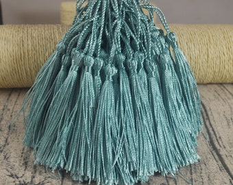 20Pcs/50Pcs/100Pcs Lake blue Bookmark Tassels， Silk Tassels，Tassel Pendant,DIY Craft Tassels,Bookmark Making Supplies,5" Long