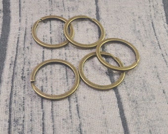 40pcs Wholesale Key Ring Findings,Antique Bronze Blank Split Rings,Key Chain Supply,Circle Round Keychain,Split Rings,30mm