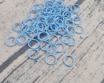 Jump Rings,100Pcs Light Blue Open jumprings,10x1mm Metal Jump Rings,Link ,Connector Jump Rings, Earrings Jewellery Findings