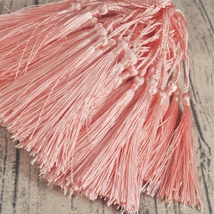 20Pcs/50Pcs/100Pcs Light Pink Bookmark Tassels， Silk Tassels，Tassel Pendant,DIY Craft Tassels,Bookmark Making Supplies,5&quot; Long
