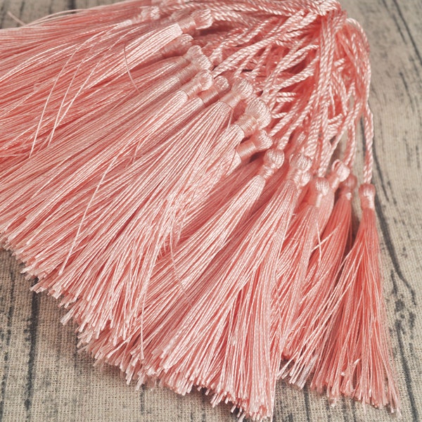 20Pcs/50Pcs/100Pcs Light Pink Bookmark Tassels， Silk Tassels，Tassel Pendant,DIY Craft Tassels,Bookmark Making Supplies,5" Long