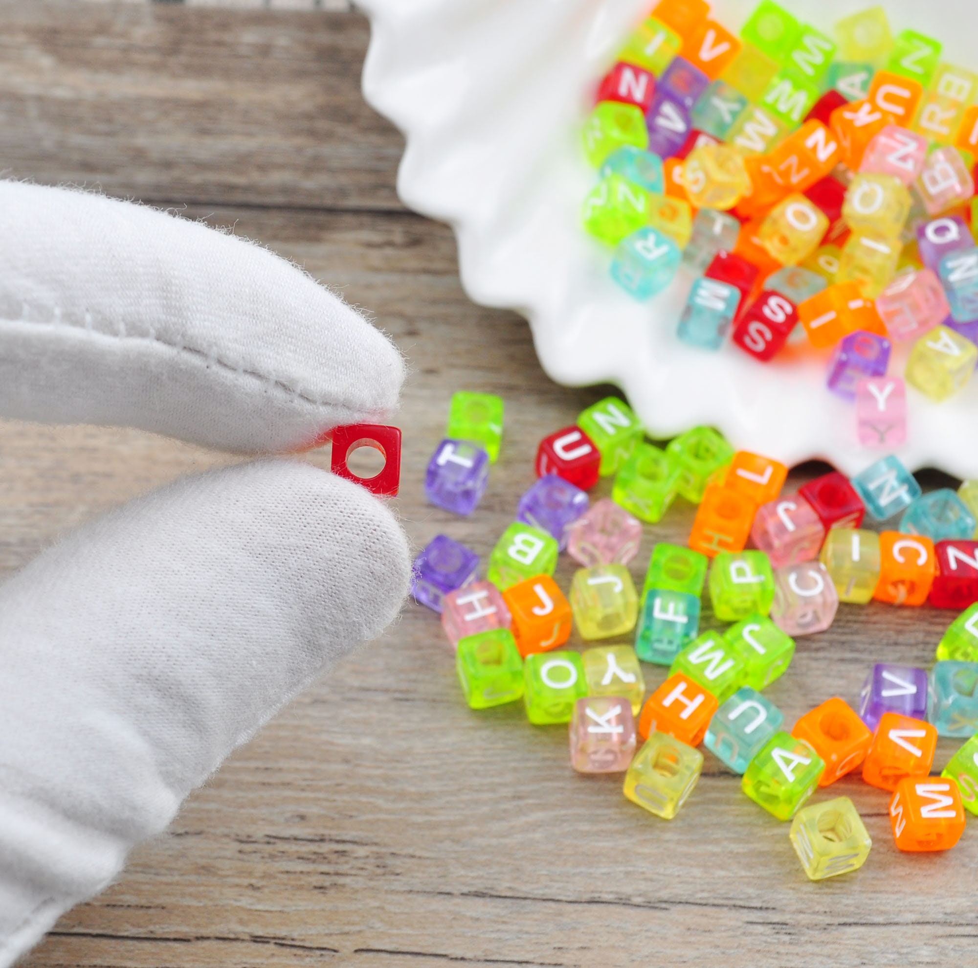 300pcs Acrylic Alphabet Beads,6mm Letter Beads,assorted Mixed Acrylic ...