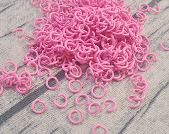 High Quality,100Pcs Pink Open jumprings,8mm Metal Jump Rings,jump ring Link ,Connector Open Jump Rings, Earrings Jewellery Findings