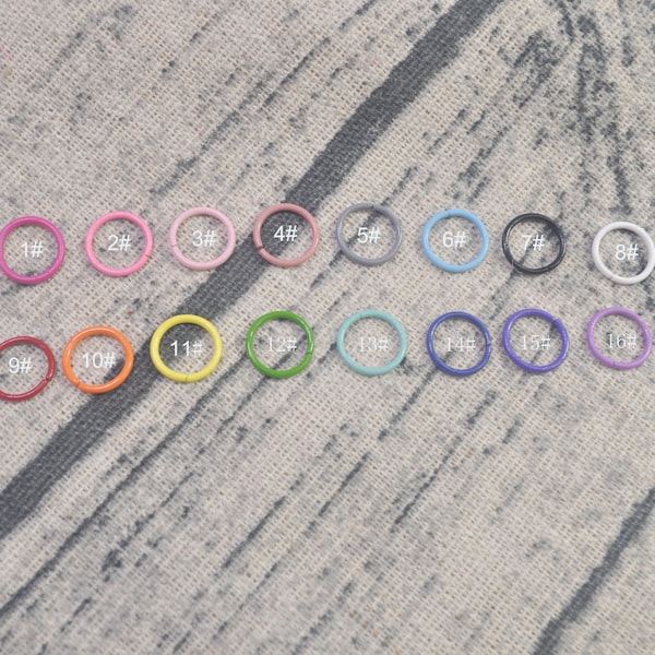 Jump Rings,50-500Pcs Mixed Color Open jumprings,10x1mm Metal Jump Rings,Link ,Connector Jump Rings, Earrings Jewellery Findings