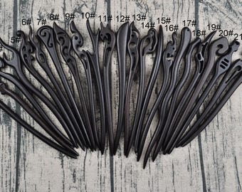 High Quality Phoenix Ebony Wood Hair Stick,hand Fine Carved  display picture 2